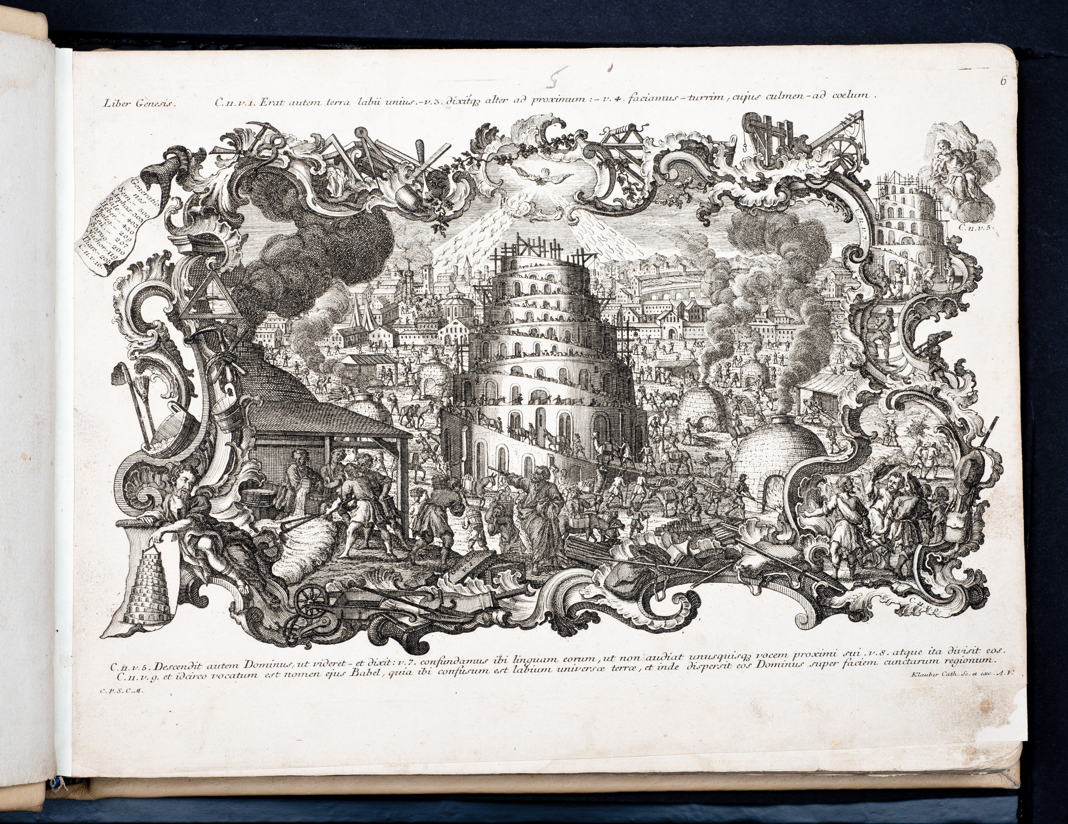 Historiae Biblicae Veteris et Novi Testamenti, Augsburg 1748.Księga wydana in folio złożona ze 100 ilustracji miedziorytniczych, wykonanych przez augsburskich grawerów, braci Józefa Sebastiana (1700-1768) Jana Baptystę (1712-1787) Klauberów, według obrazów augsburskiego malarza Johana Adama Stokmana (1720-1783). Miedzioryty z tego wydania stały się ikonograficznym wzornikiem dla malarzy i rytowników w całej Europie. Wydanie rzadkie, pełnego w polskich kolekcjach brak. Na rynku antykwarycznym pojawiają się pojedyncze ryciny. Egzemplarz kompletnySygnatura - MKDU-42859; SD-617