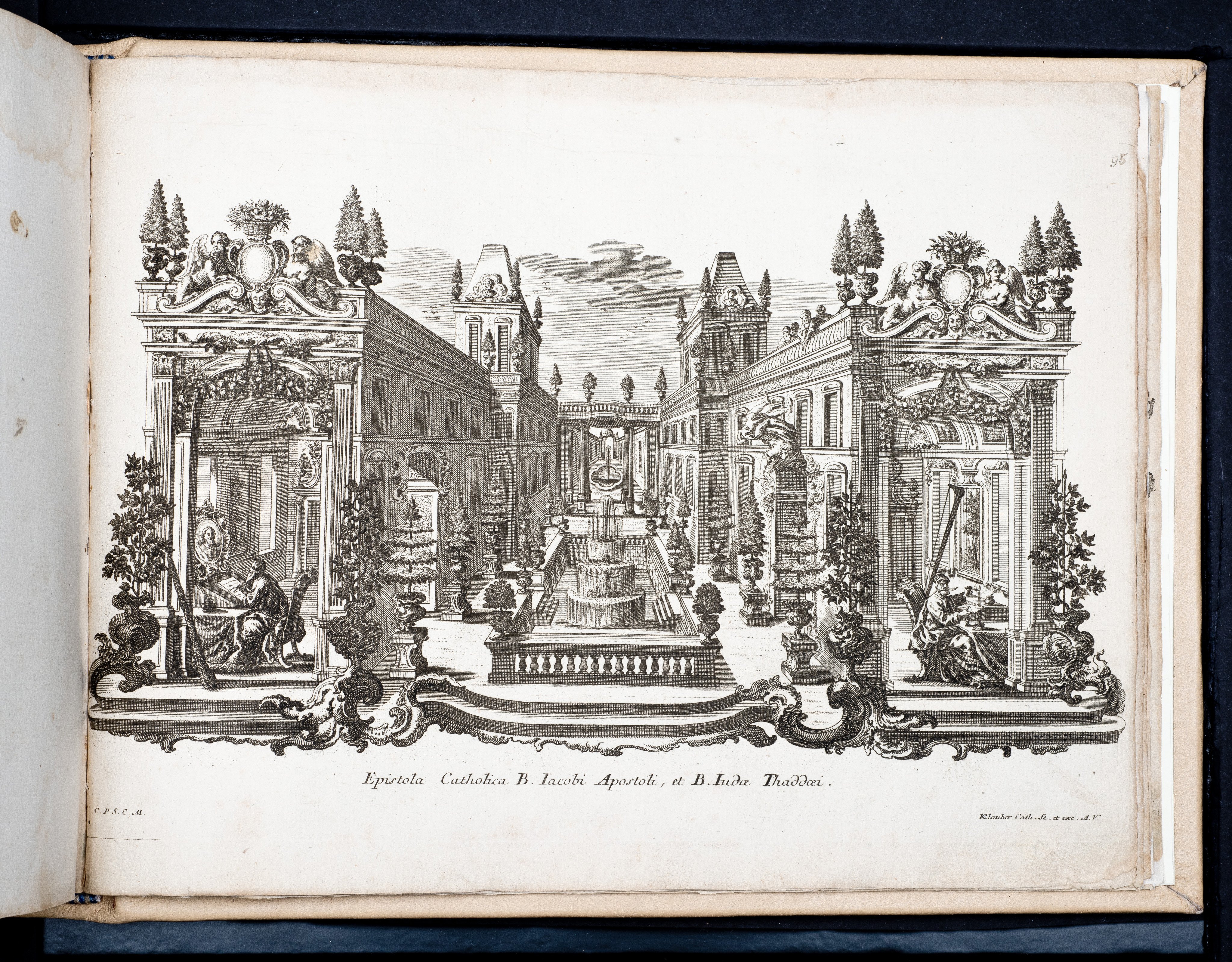 Historiae Biblicae Veteris et Novi Testamenti, Augsburg 1748.Księga wydana in folio złożona ze 100 ilustracji miedziorytniczych, wykonanych przez augsburskich grawerów, braci Józefa Sebastiana (1700-1768) Jana Baptystę (1712-1787) Klauberów, według obrazów augsburskiego malarza Johana Adama Stokmana (1720-1783). Miedzioryty z tego wydania stały się ikonograficznym wzornikiem dla malarzy i rytowników w całej Europie. Wydanie rzadkie, pełnego w polskich kolekcjach brak. Na rynku antykwarycznym pojawiają się pojedyncze ryciny. Egzemplarz kompletnySygnatura - MKDU-42859; SD-617