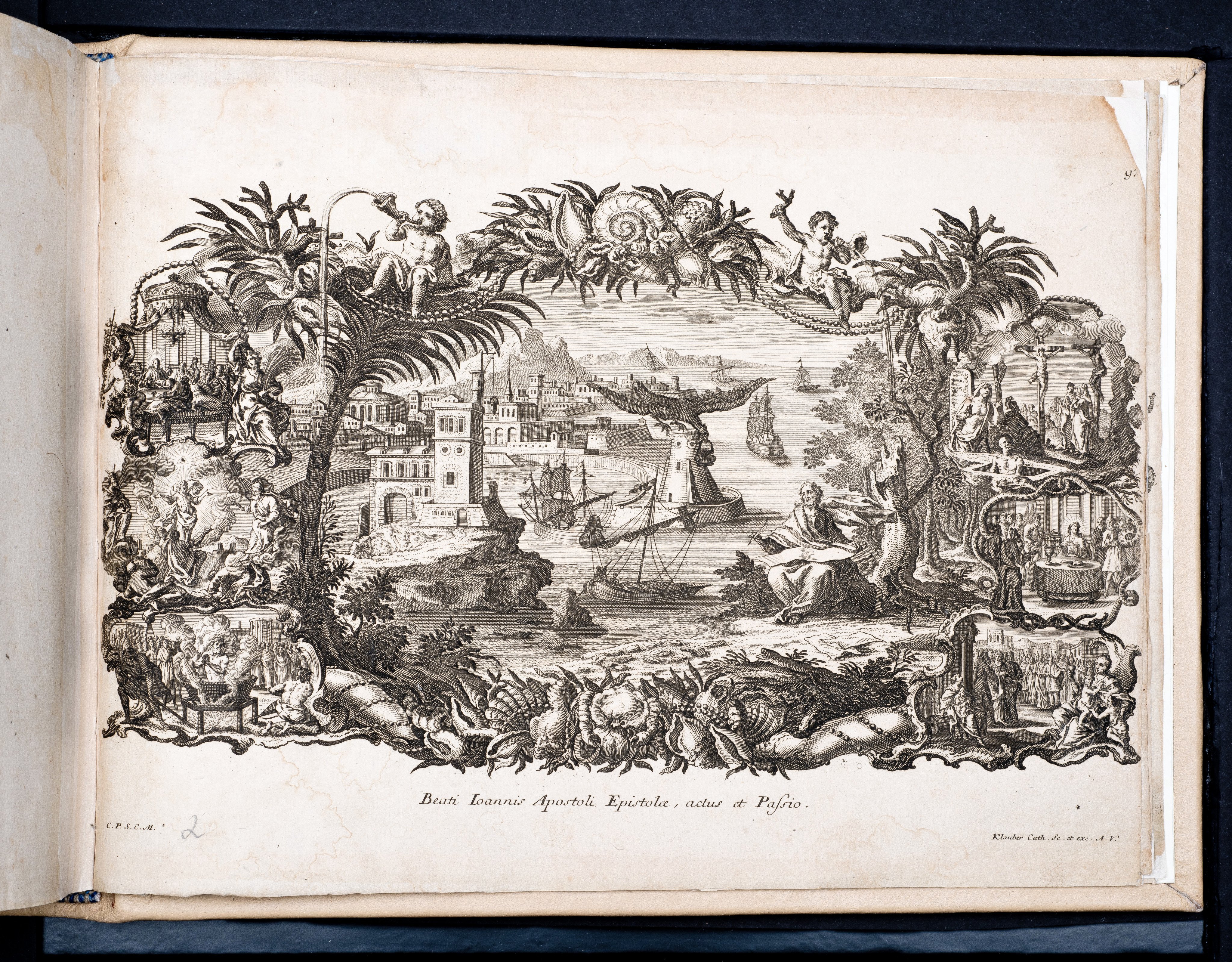 Historiae Biblicae Veteris et Novi Testamenti, Augsburg 1748.Księga wydana in folio złożona ze 100 ilustracji miedziorytniczych, wykonanych przez augsburskich grawerów, braci Józefa Sebastiana (1700-1768) Jana Baptystę (1712-1787) Klauberów, według obrazów augsburskiego malarza Johana Adama Stokmana (1720-1783). Miedzioryty z tego wydania stały się ikonograficznym wzornikiem dla malarzy i rytowników w całej Europie. Wydanie rzadkie, pełnego w polskich kolekcjach brak. Na rynku antykwarycznym pojawiają się pojedyncze ryciny. Egzemplarz kompletnySygnatura - MKDU-42859; SD-617