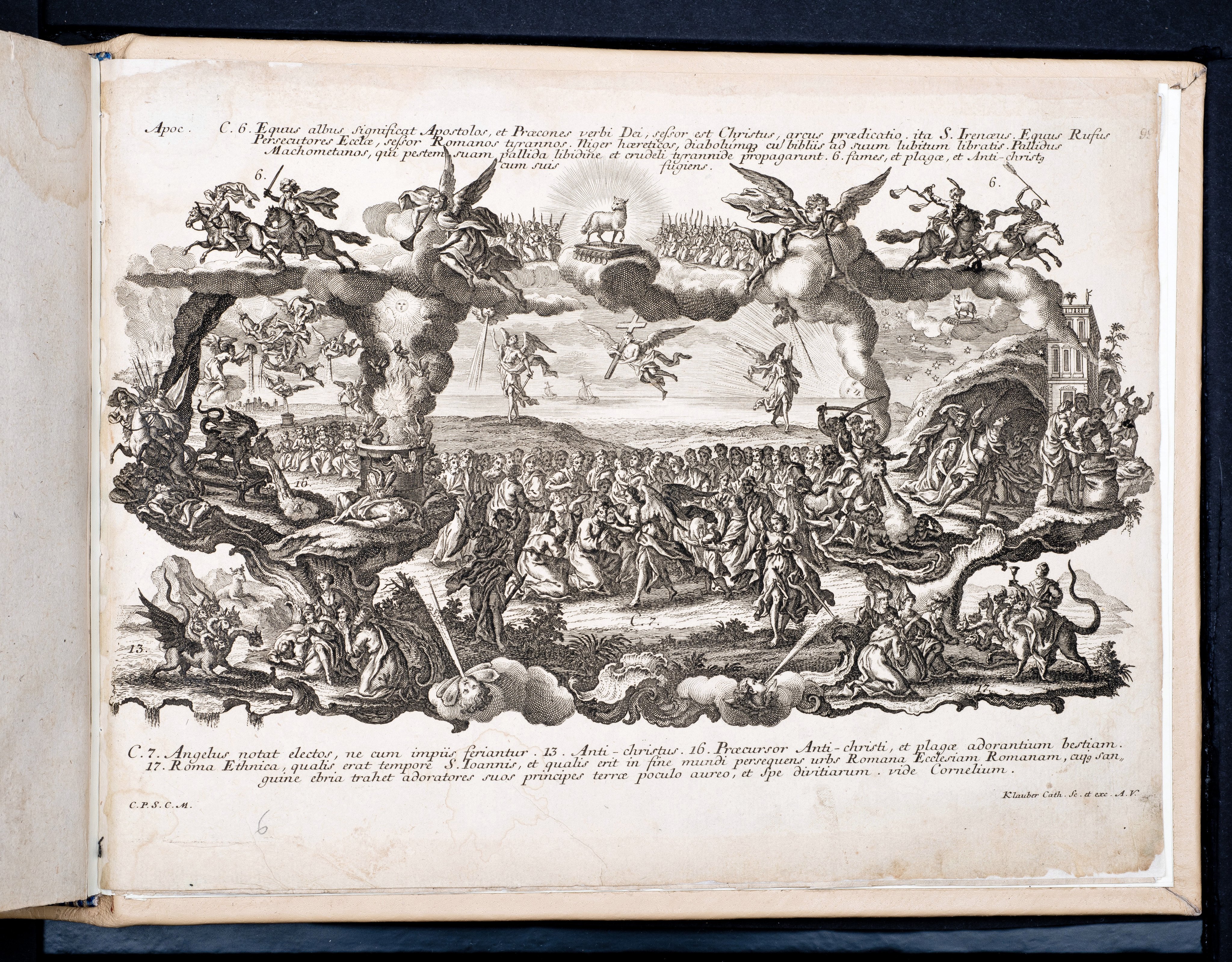 Historiae Biblicae Veteris et Novi Testamenti, Augsburg 1748.Księga wydana in folio złożona ze 100 ilustracji miedziorytniczych, wykonanych przez augsburskich grawerów, braci Józefa Sebastiana (1700-1768) Jana Baptystę (1712-1787) Klauberów, według obrazów augsburskiego malarza Johana Adama Stokmana (1720-1783). Miedzioryty z tego wydania stały się ikonograficznym wzornikiem dla malarzy i rytowników w całej Europie. Wydanie rzadkie, pełnego w polskich kolekcjach brak. Na rynku antykwarycznym pojawiają się pojedyncze ryciny. Egzemplarz kompletnySygnatura - MKDU-42859; SD-617